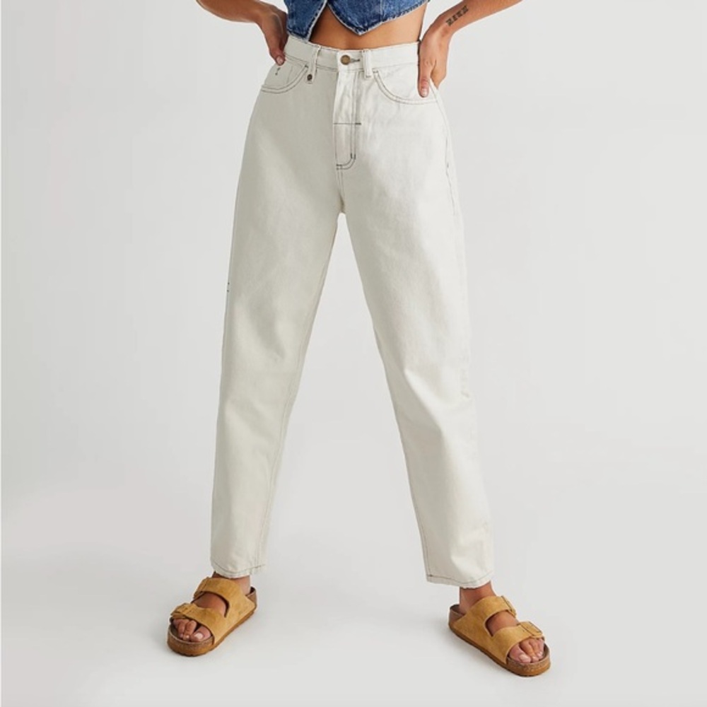Free People THRILLS Sabina Jeans‎ High Rise Straight Tapered Ankle Women's 2 NWT